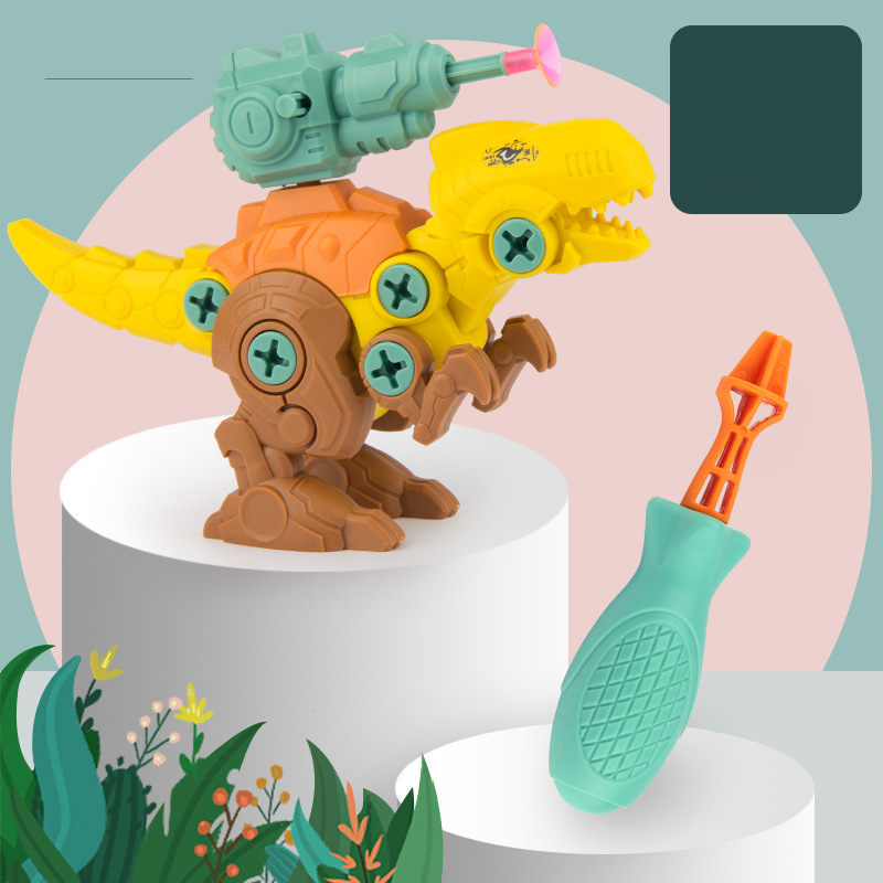 dinosaures à vis et écrous pour assembler un modèle de dinosaure.