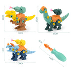 dinosaures à vis et écrous pour assembler un modèle de dinosaure.