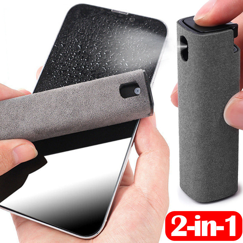 2In1 Mobile Phone Screen Cleaner Spray Bottle Set Ipad