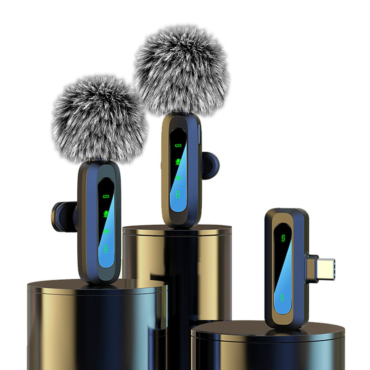 Cross-border Private Model New J3 One-to-two Wireless Collar Clip Microphone Live Radio Noise Reduction Wireless Microphone Microphone