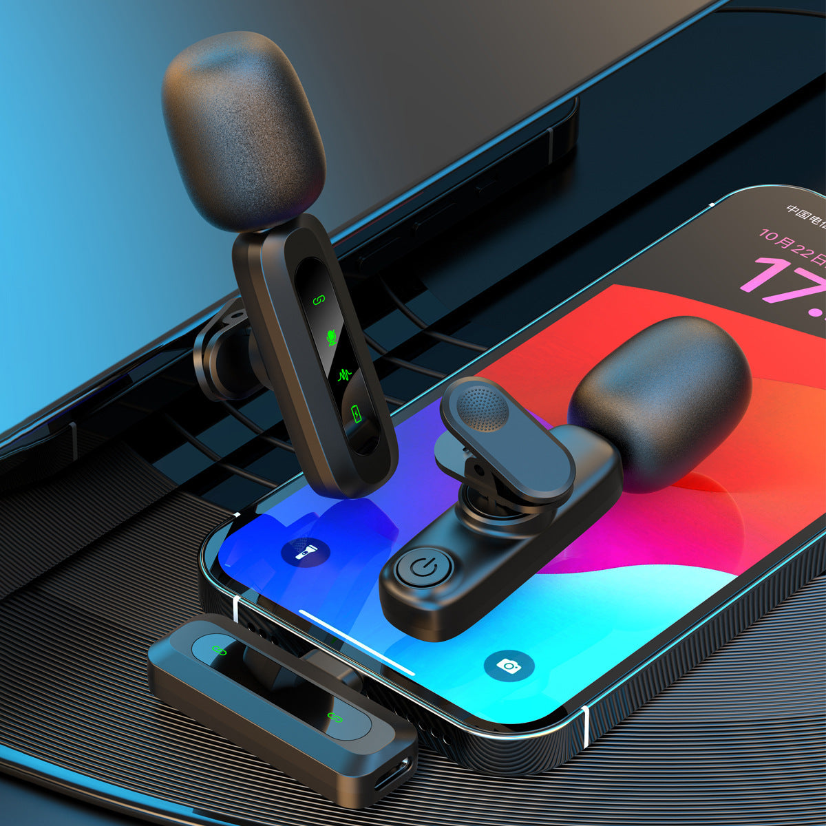 Cross-border Private Model New J3 One-to-two Wireless Collar Clip Microphone Live Radio Noise Reduction Wireless Microphone Microphone