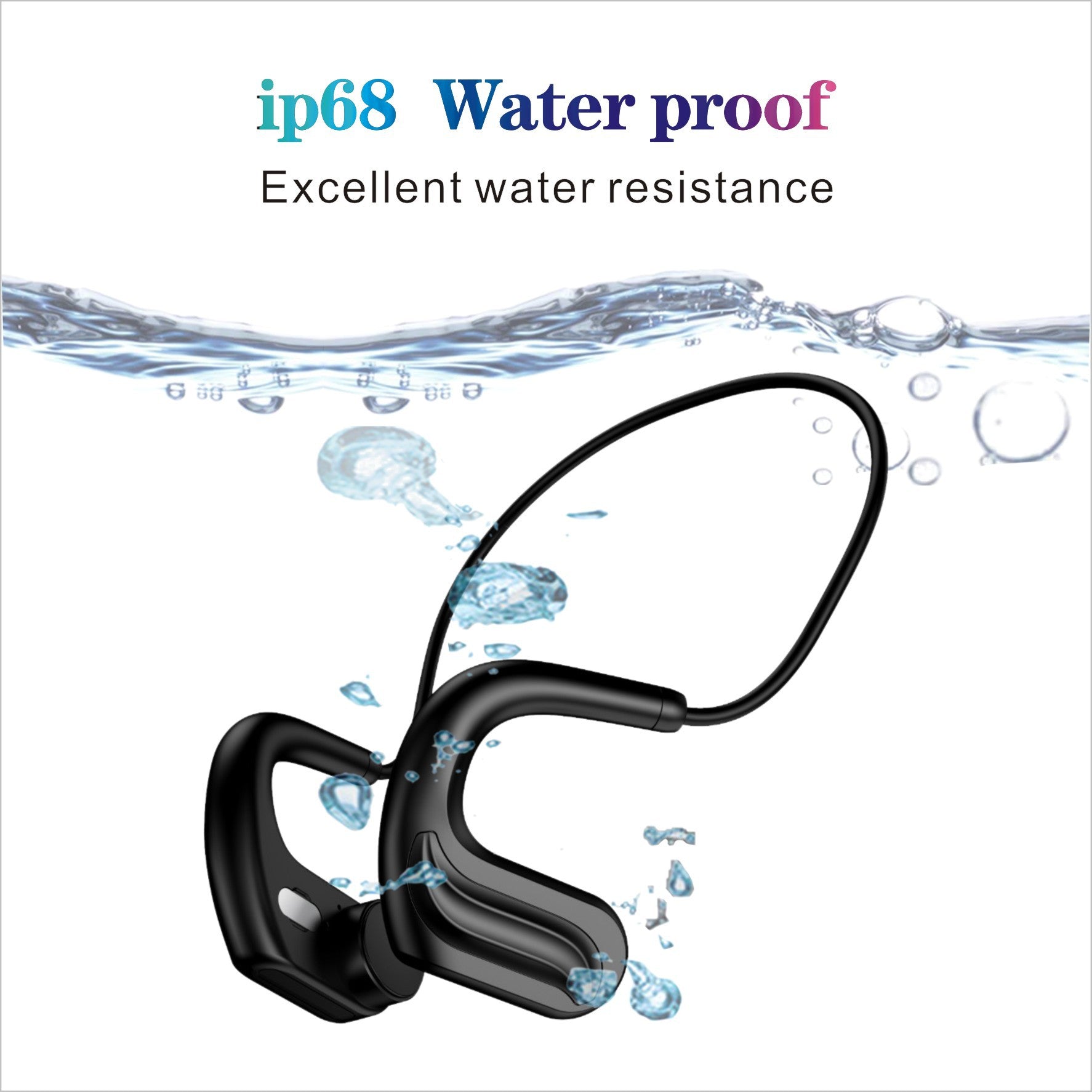 Bone Conduction 32G Bluetooth Headset 5.0 Underwater Wireless Ip68 Waterproof Swimming
