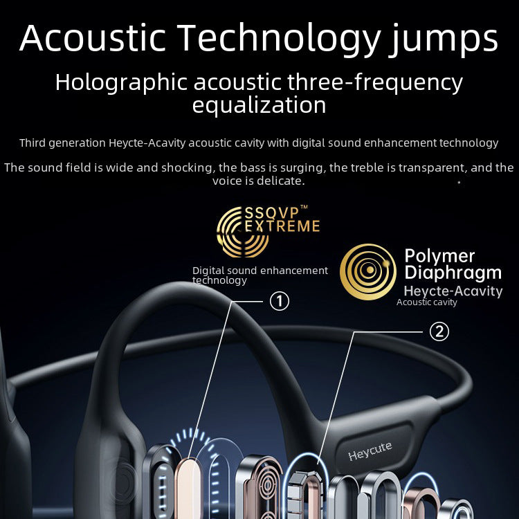 Black Chop G06 Bone Conduction Neck-Hanging Wireless Bluetooth Headset Mini Super Large Battery Long Endurance New Product Daifa