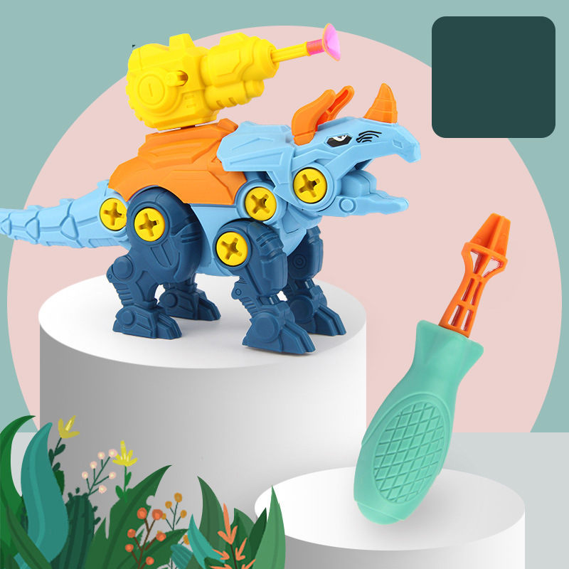 dinosaures à vis et écrous pour assembler un modèle de dinosaure.